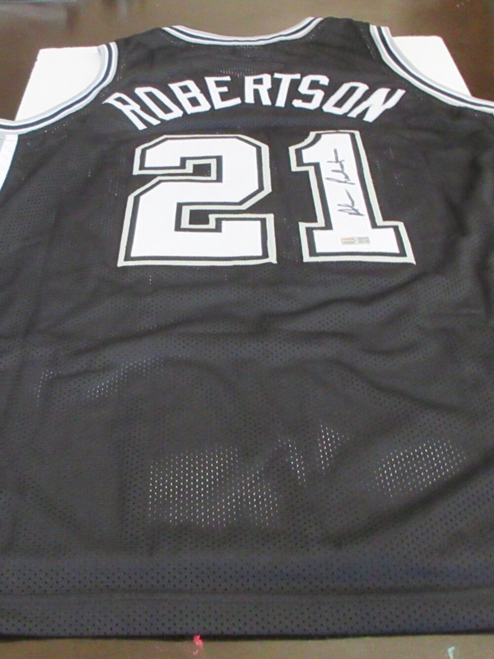 Allin Robertson San Antonio Spurs NBA Signed Jersey Tristar Witnessed  8479506